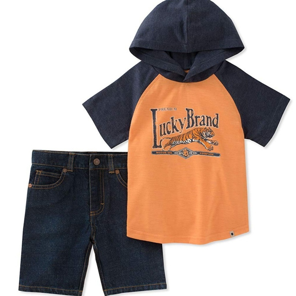 Lucky brand 3/4 sleeves top and short set
